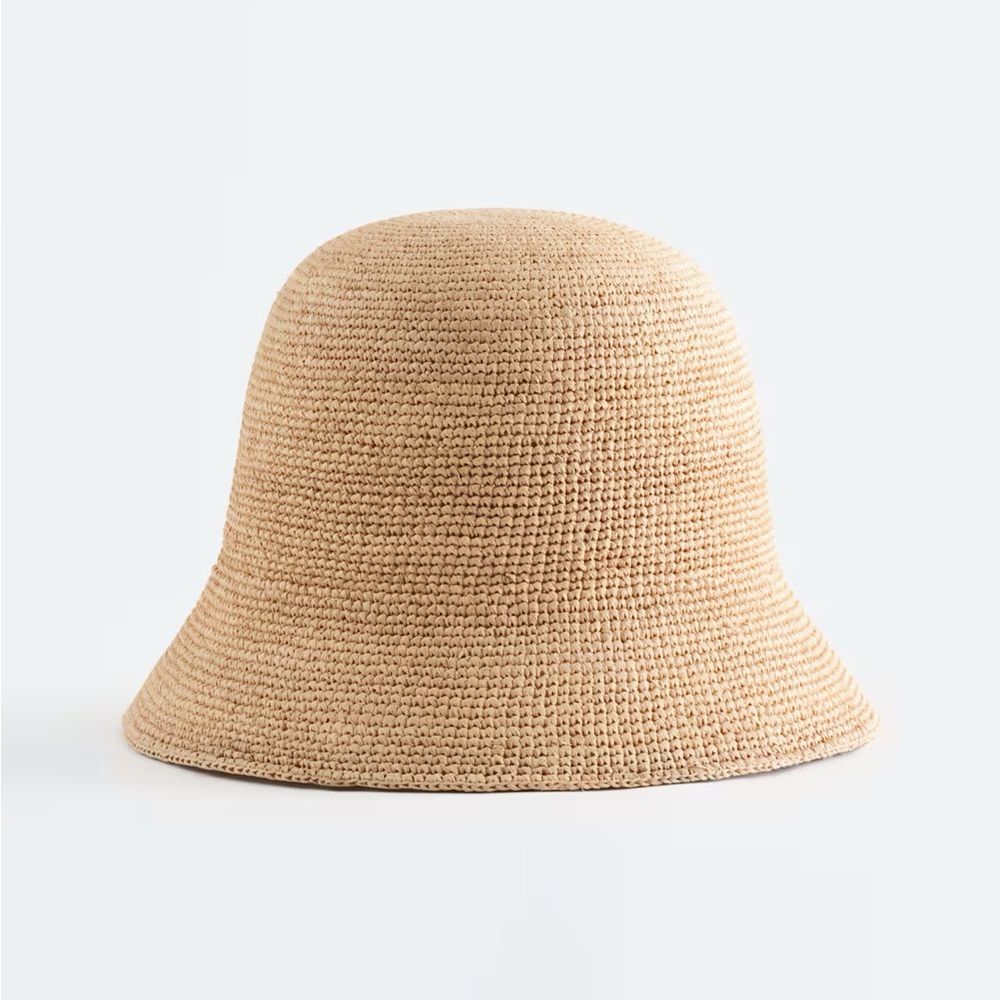 & Other Stories natural tan woven straw sun hat - Picture 2 of 7